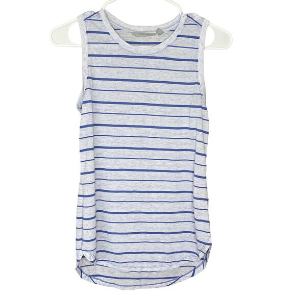 Athleta Asana Muscle Tank Top Gray Blue Stripes Size XS - Picture 1 of 9